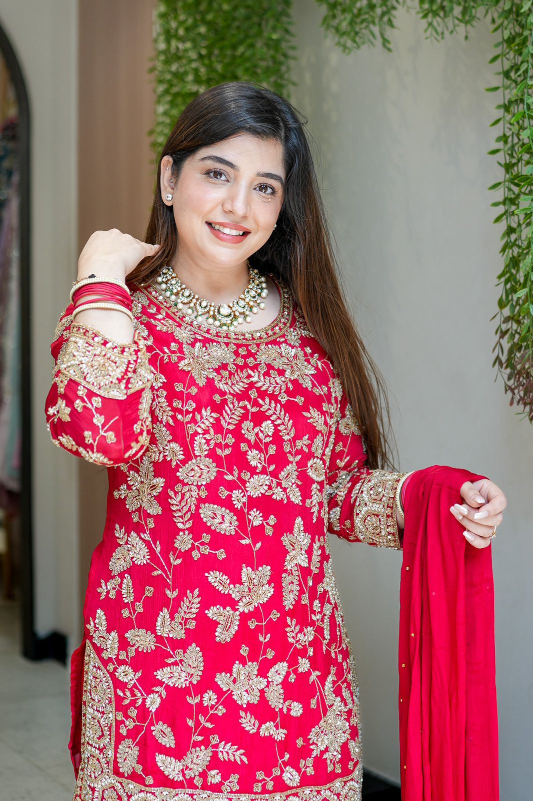 Presenting New Designer Party Wear Look Top-Plazzo and Dupatta With Heavy Embroidery Work