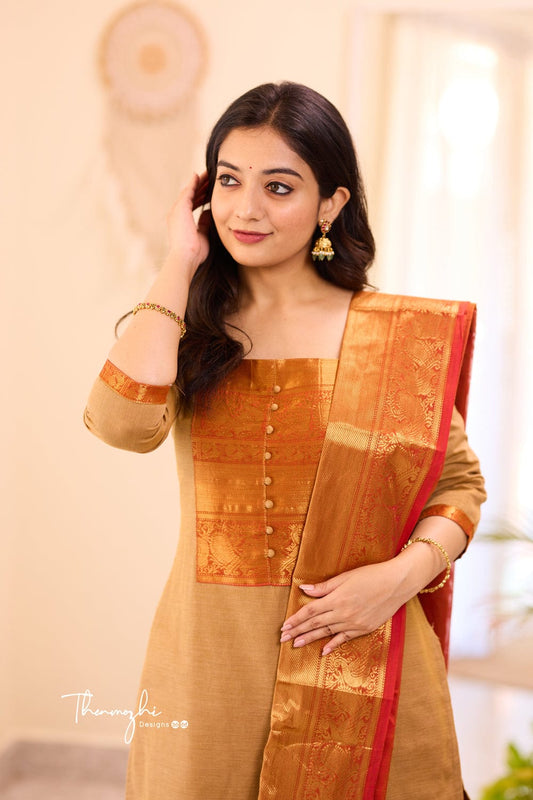 Pure Banarasi Suit Set with Maharaja Silk Pant & Zari Dupatta | Party & Wedding Wear