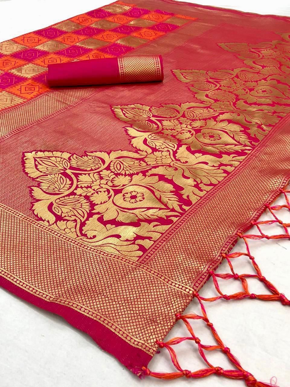 Designer Lichi Silk Saree with All Over Jacquard & Rich Zari Pallu | Premium Party Wear