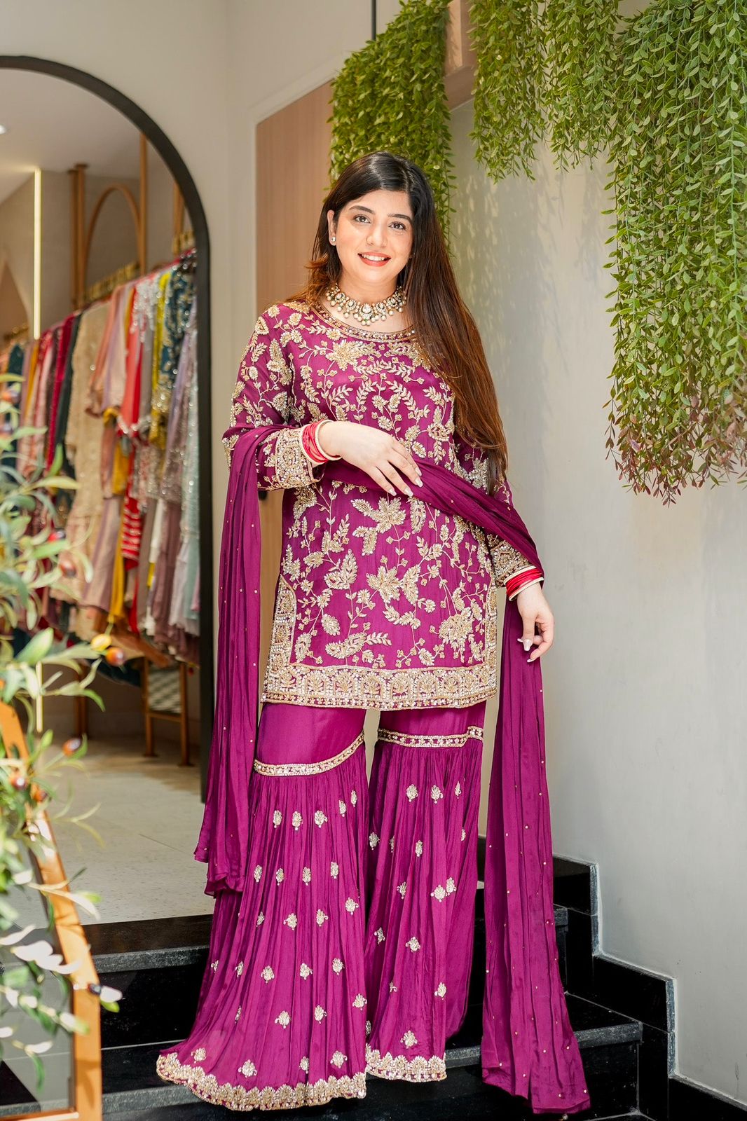 Presenting &nbsp;New Designer Party Wear Look Top-Plazzo and Dupatta With Heavy Embroidery Work
