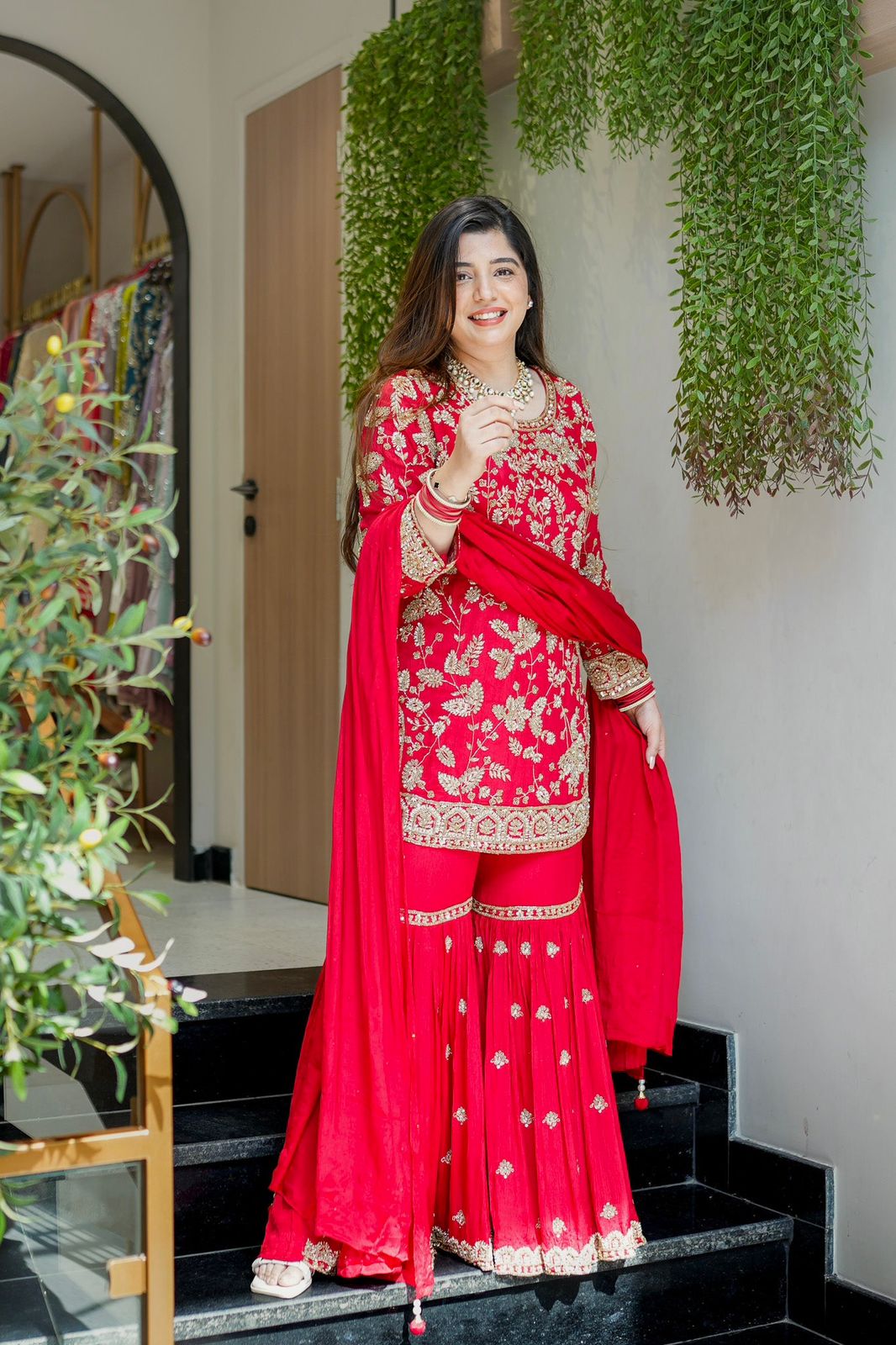 Presenting &nbsp;New Designer Party Wear Look Top-Plazzo and Dupatta With Heavy Embroidery Work