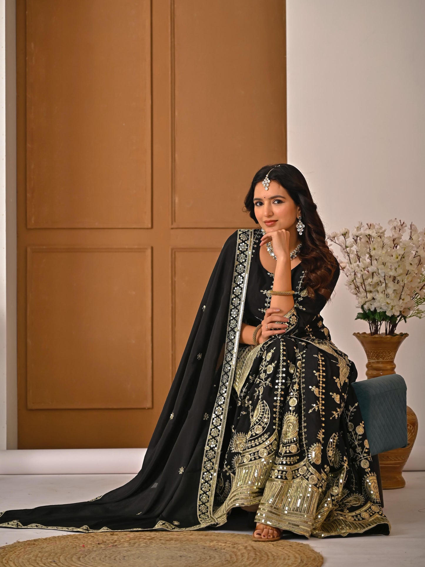 Launching New Designer Party Wear Look Top , Sharara Plazzo &nbsp;and Dupatta
